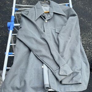 Vintage 1960s Sears King’s Road Grey Cotton Button-Down Shirt